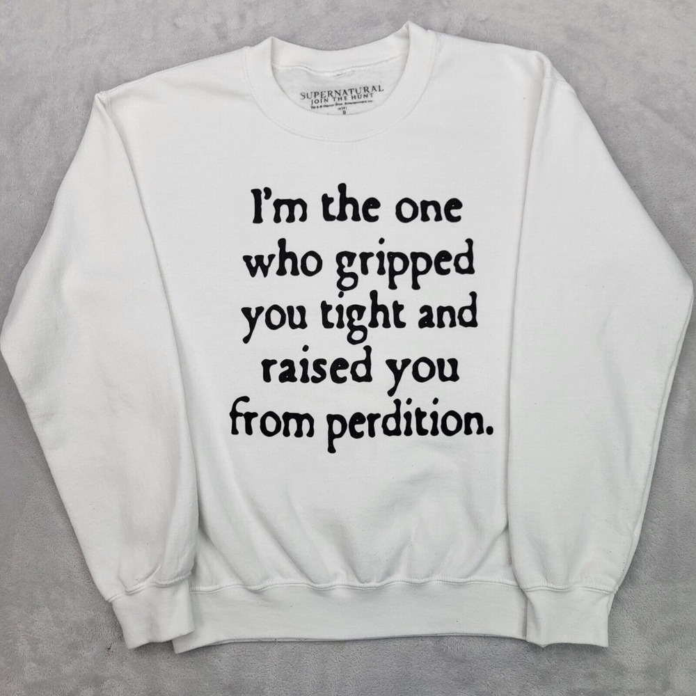 Supernatural Sweatshirt Womens Small Pullover Crewneck Sweater Wings Movie Adult